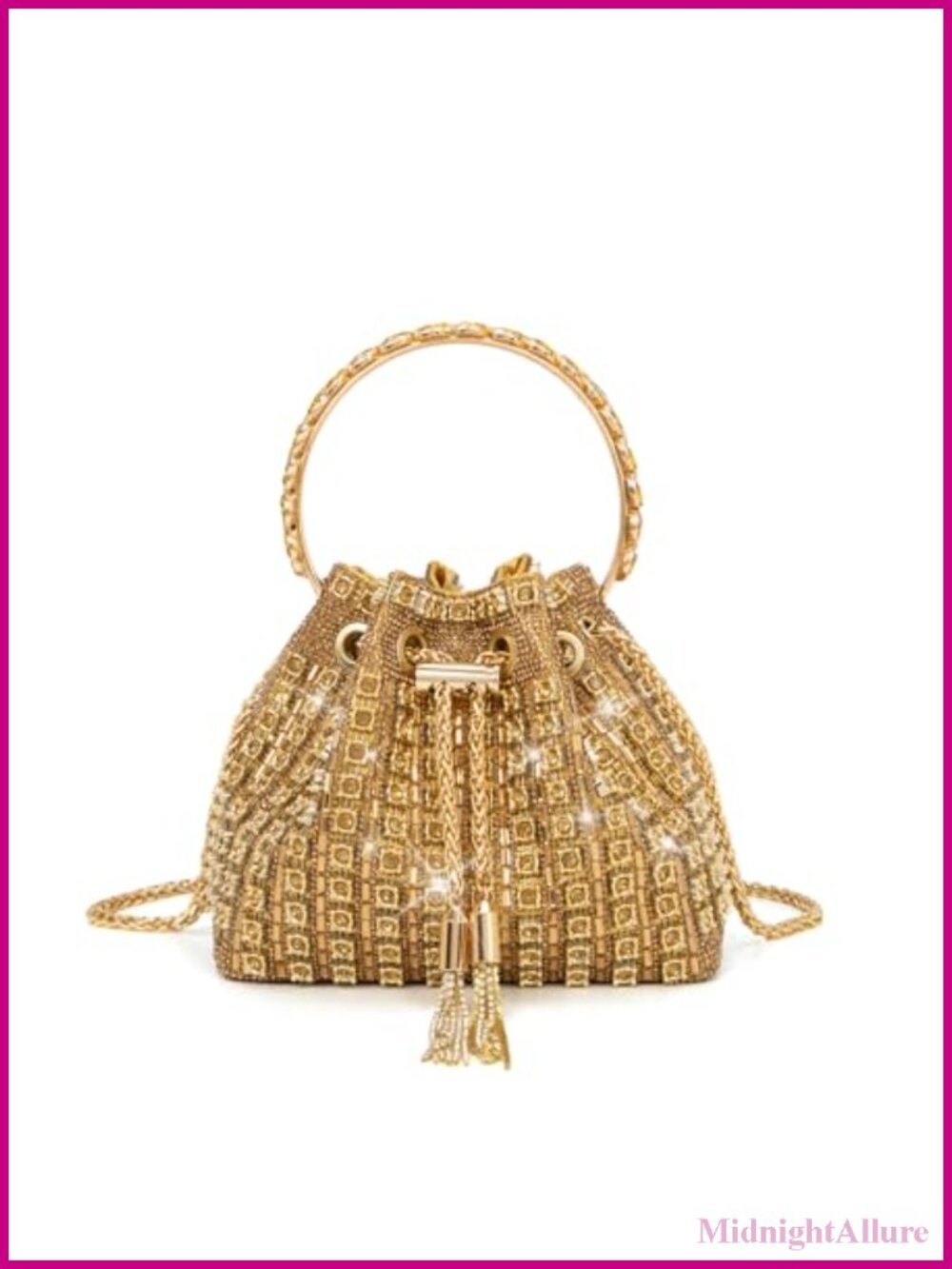 Rhinestone Evening Clutch Purse Sparkly Diamond Chain Bag